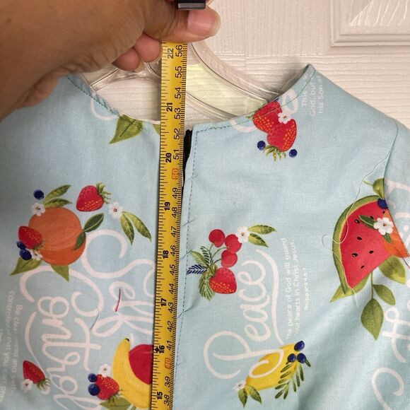 NEW Girls Dress Shorts Sleeves Dress 12/18 Months multifruit print - Picture 10 of 13